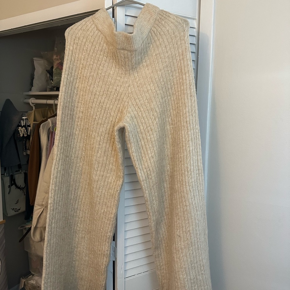 ZARA Knit Wide-Leg Pant